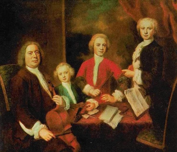 Johann Sebastian Bach mit Familie