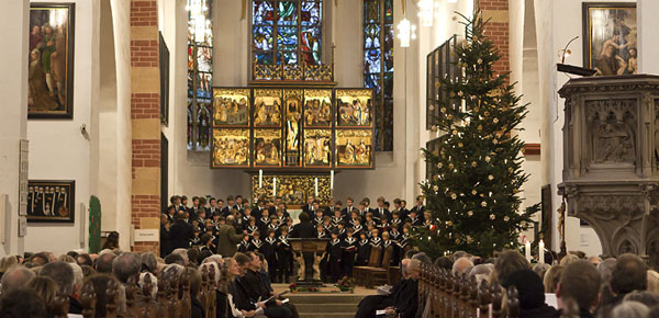 Weihnachten mit dem Thomanerchor in der Thomaskirche in Leipzig.
